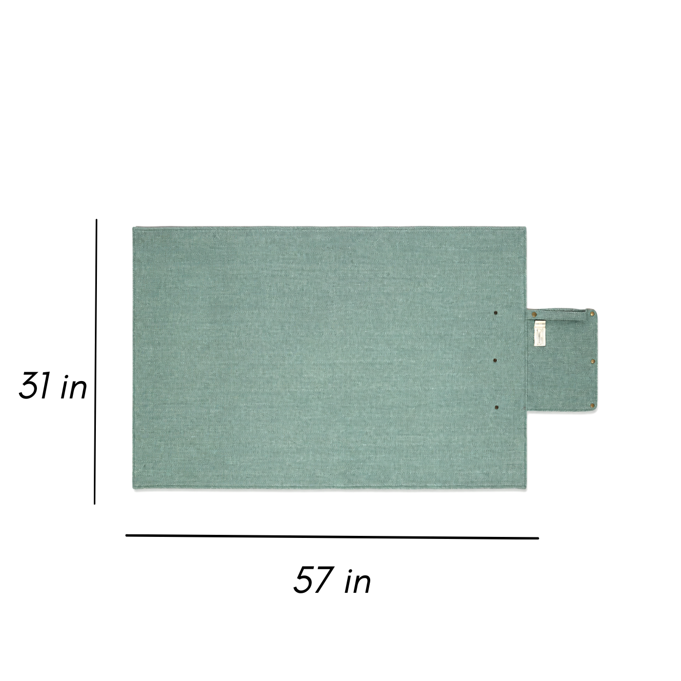 Woodside Foldaway Picnic Blanket with Carry Strap – Recycled Wool - PISTACHIO