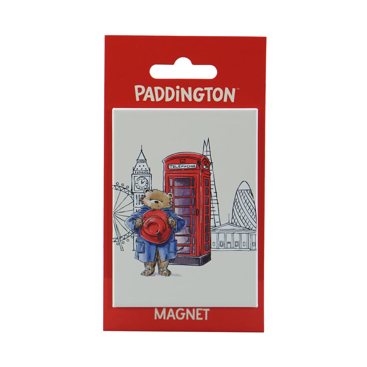 Paddington Bear London Telephone Box Metal Fridge Magnet