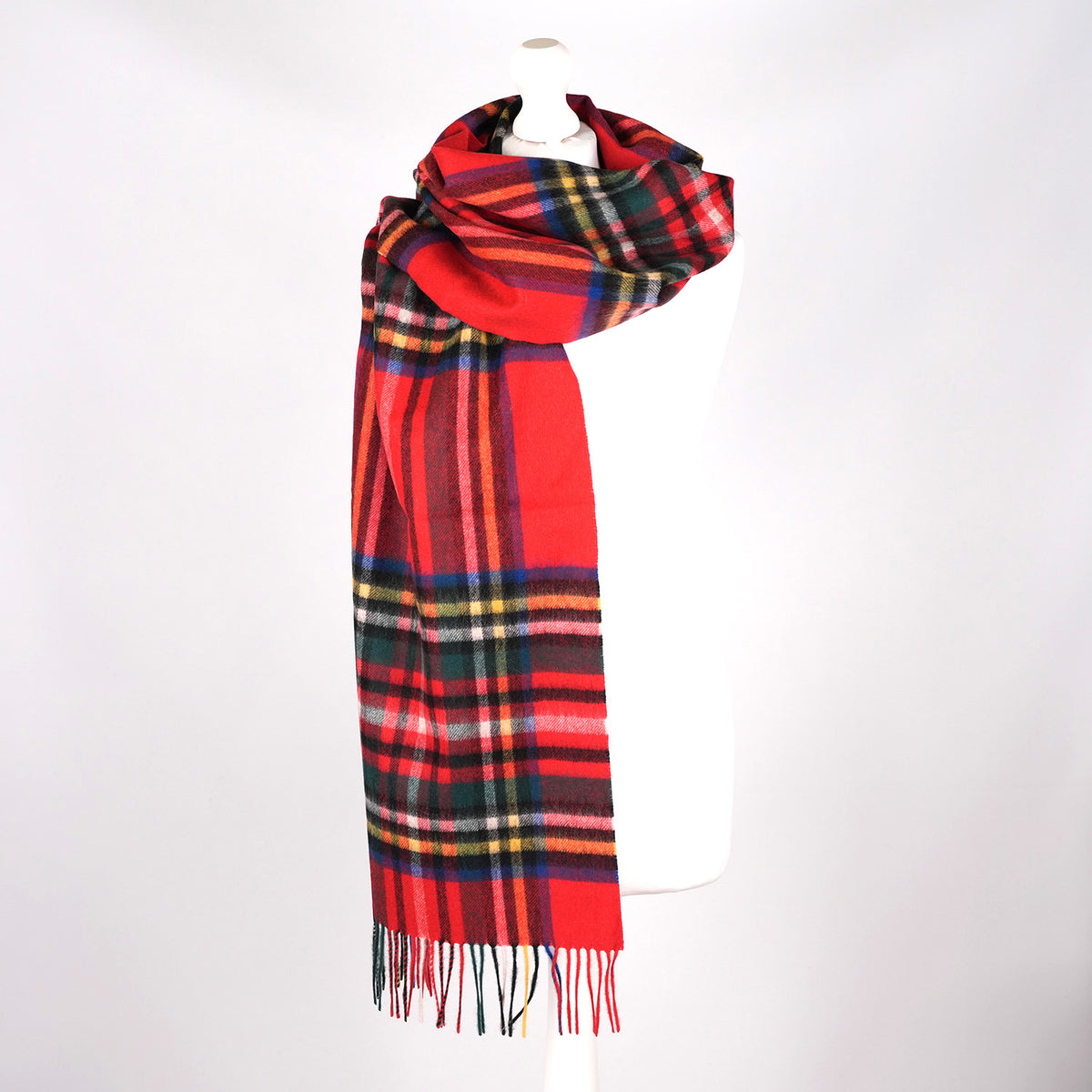 Heritage of Scotland 100% Lambswool Wide Scarf Soft Unisex Winter Wrap - Tartan & Check Designs - STEWART ROYAL