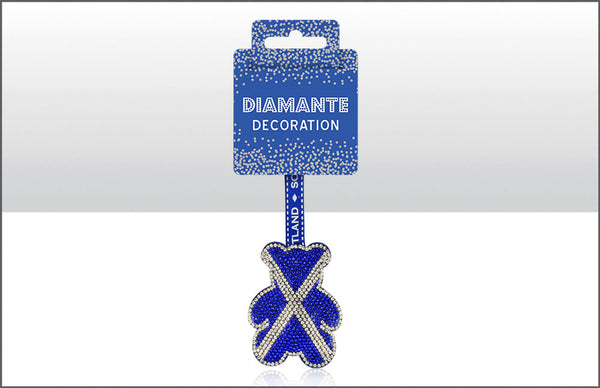 Saltire Bear Diamante Decoration