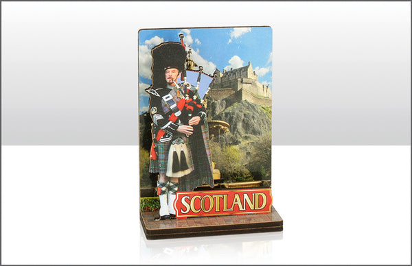 Piper & Edinburgh Castle Photo Magnet