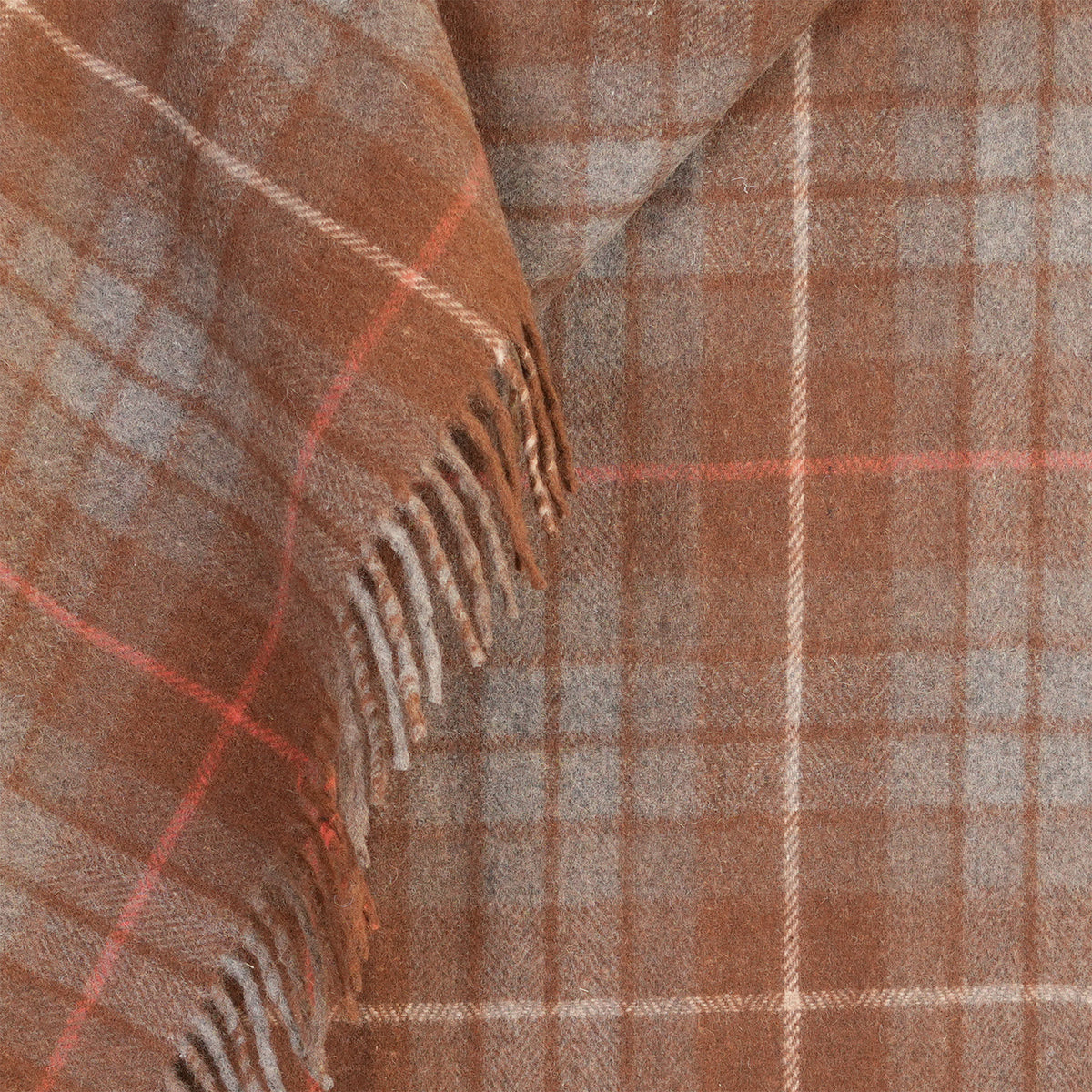 Scottish Tartan Wool-Blend Blanket Throw – Highland Comfort - Highland Wool Blend Tartan Blanket Throw - FRASER HUNTING WEATHERED