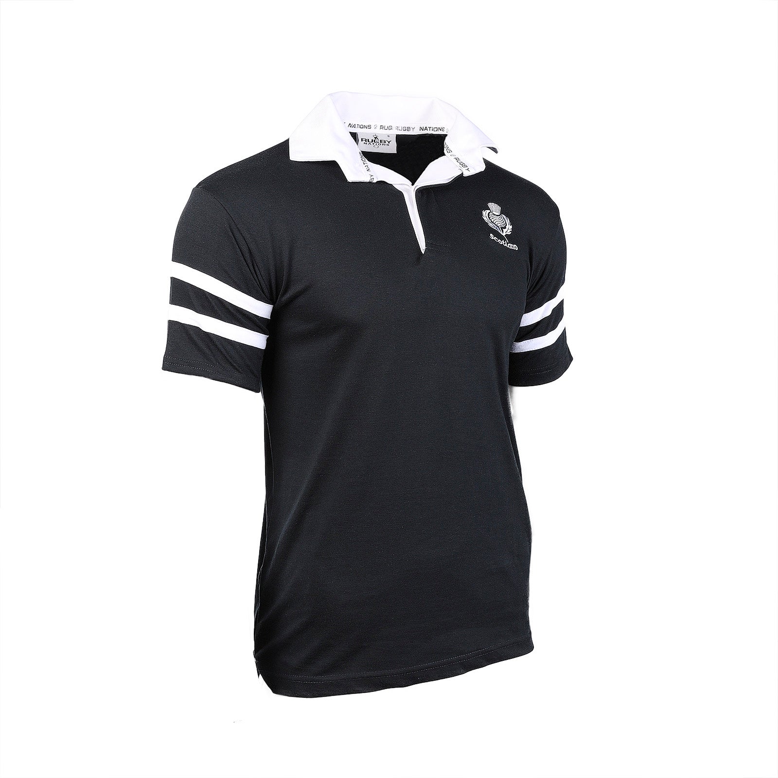 Gents S/S 2 Stripe Rugby Shirt