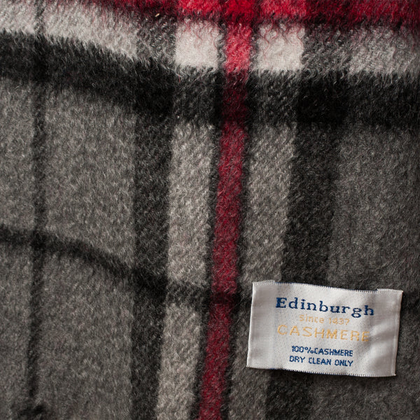 Cashmere Tartan Multicolour Stole Thomson Grey