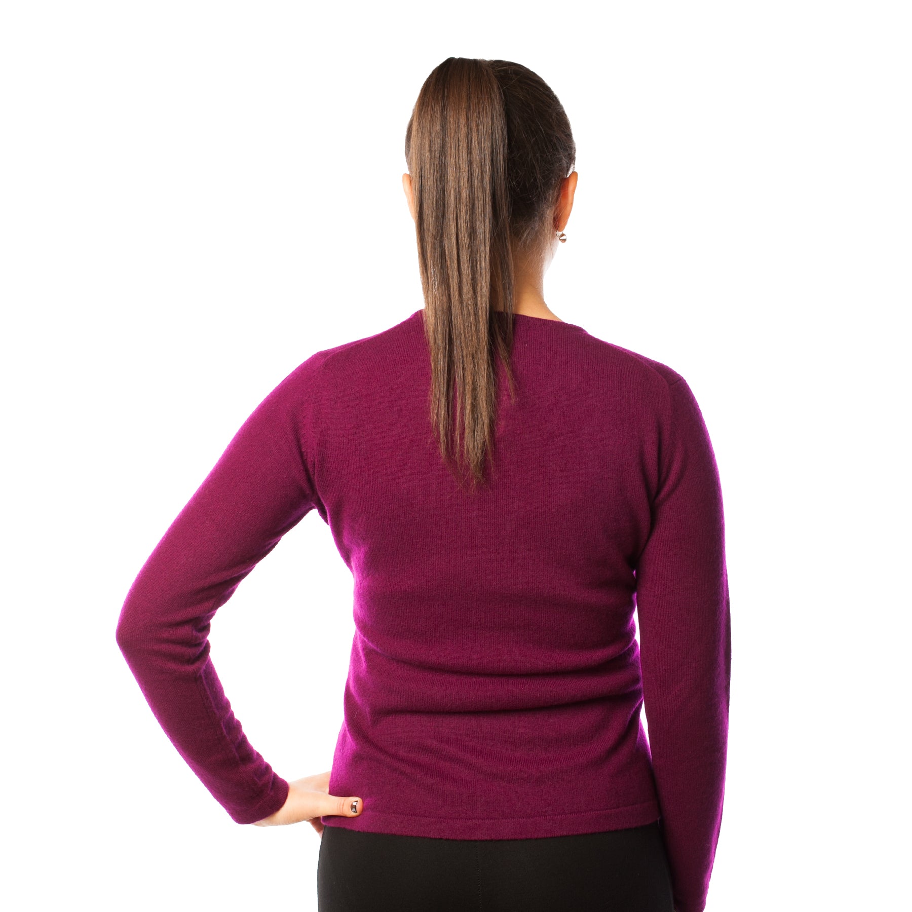 100% Cashmere Ladies Fashion Crew-Neck Jumper Eminence