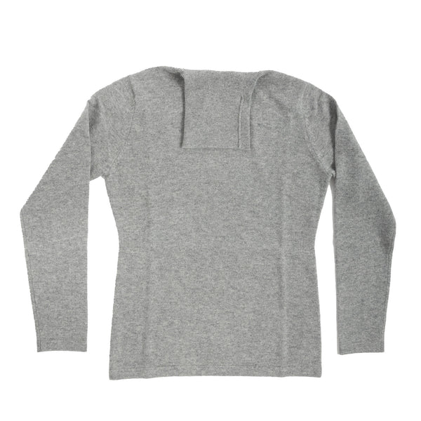 100% Cashmere Women's Fashion Roll Neck Grey Mid