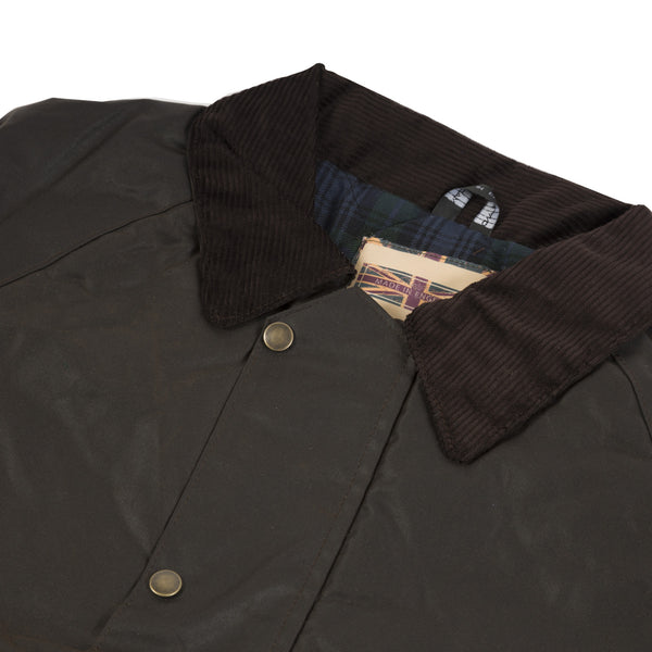 MenÔÇÖS Davenport Wax Jacket Brown