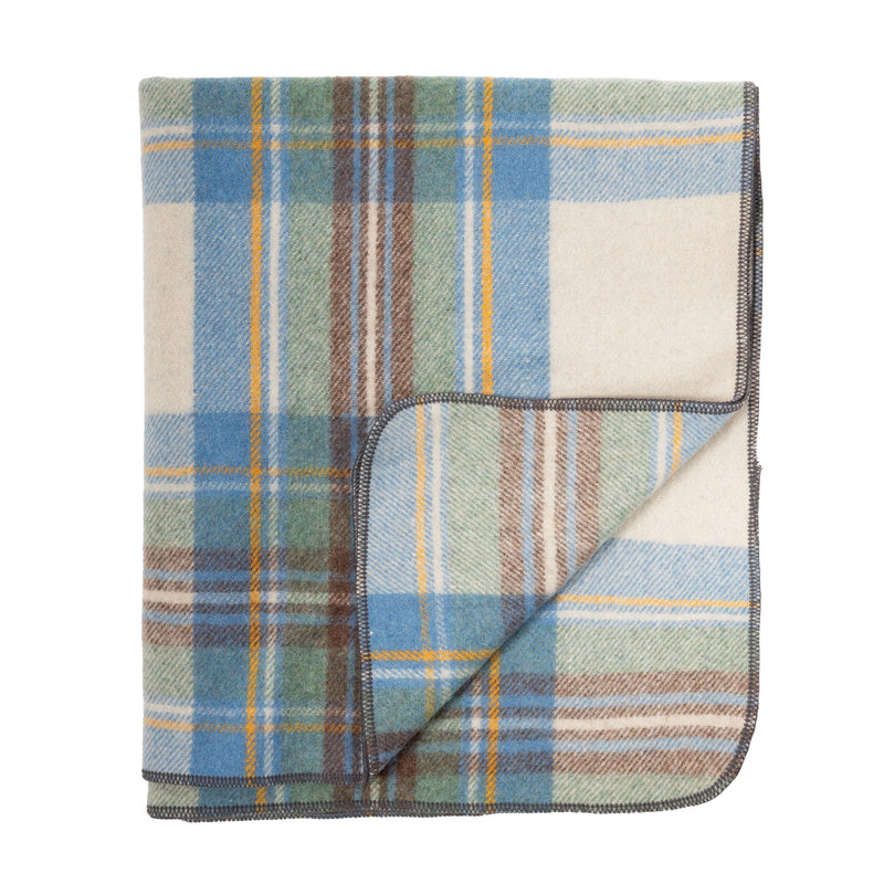 Tartan Pet Blanket Stewart Muted Blue