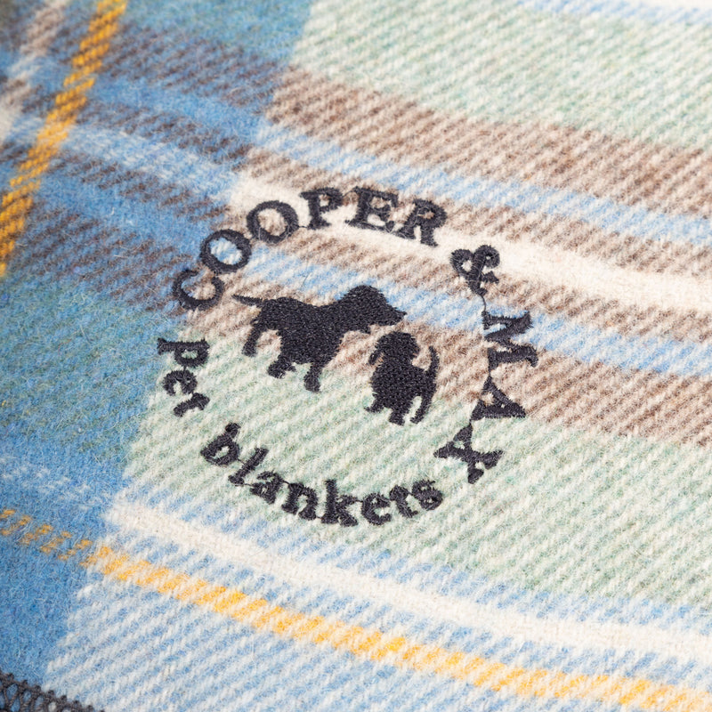 Tartan Pet Blanket Stewart Muted Blue