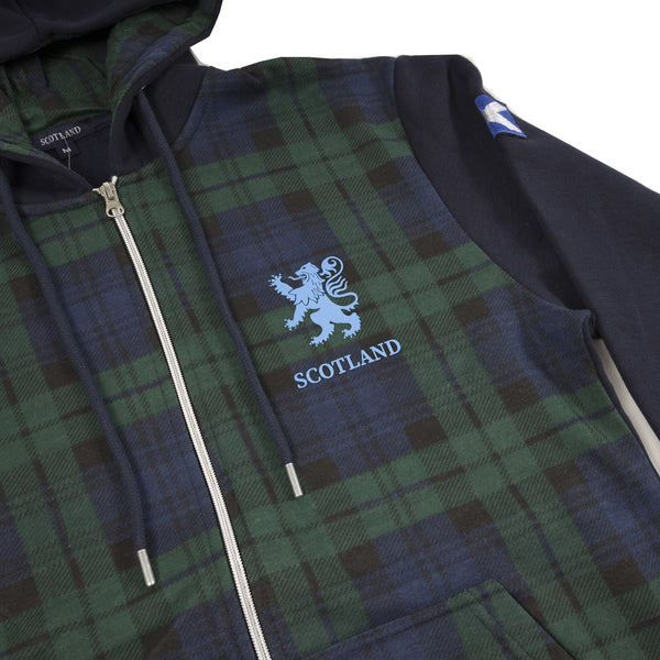 Men's Maree Tartan Zipper Hoodie Black Watch