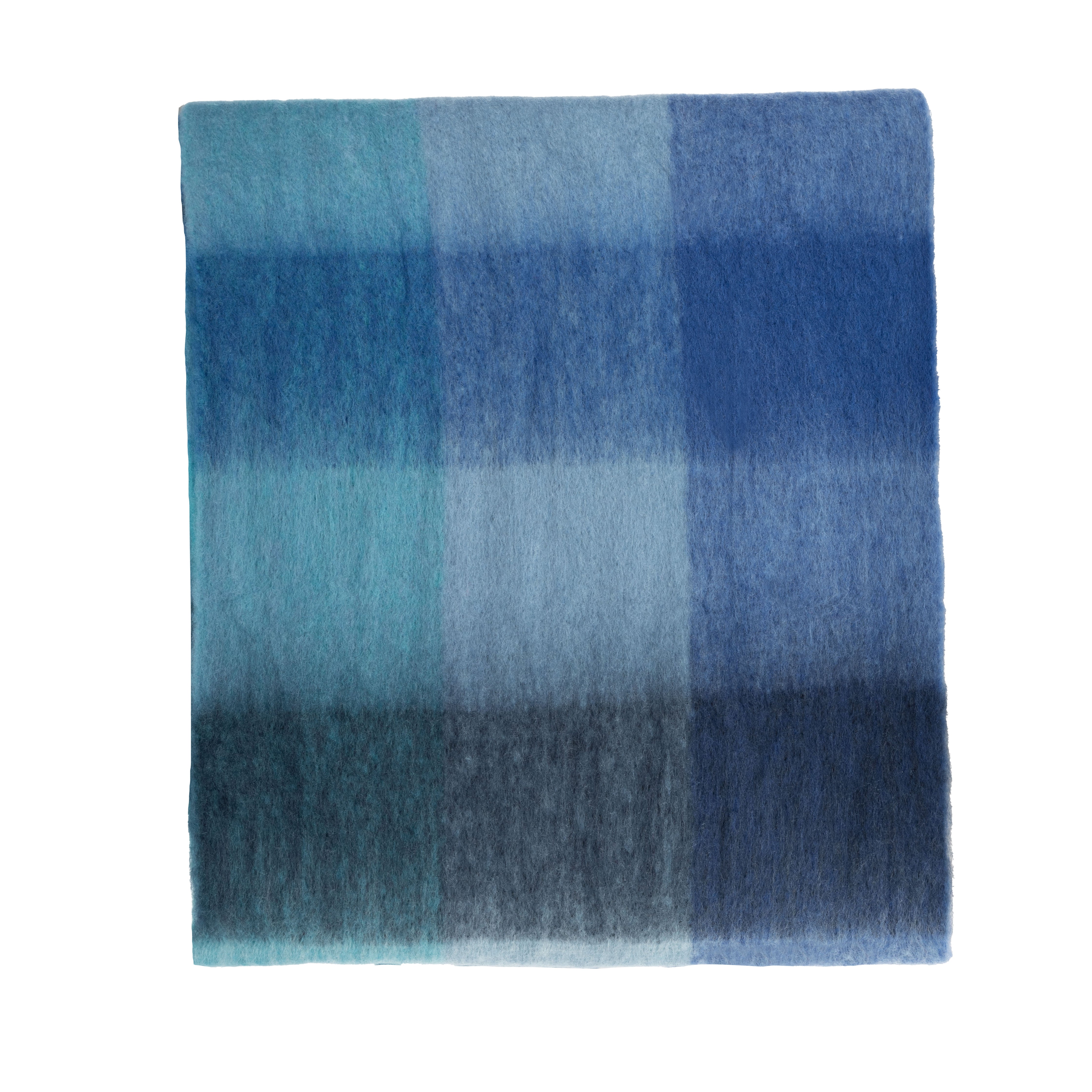 Blanket Scarf Bright Blue Check