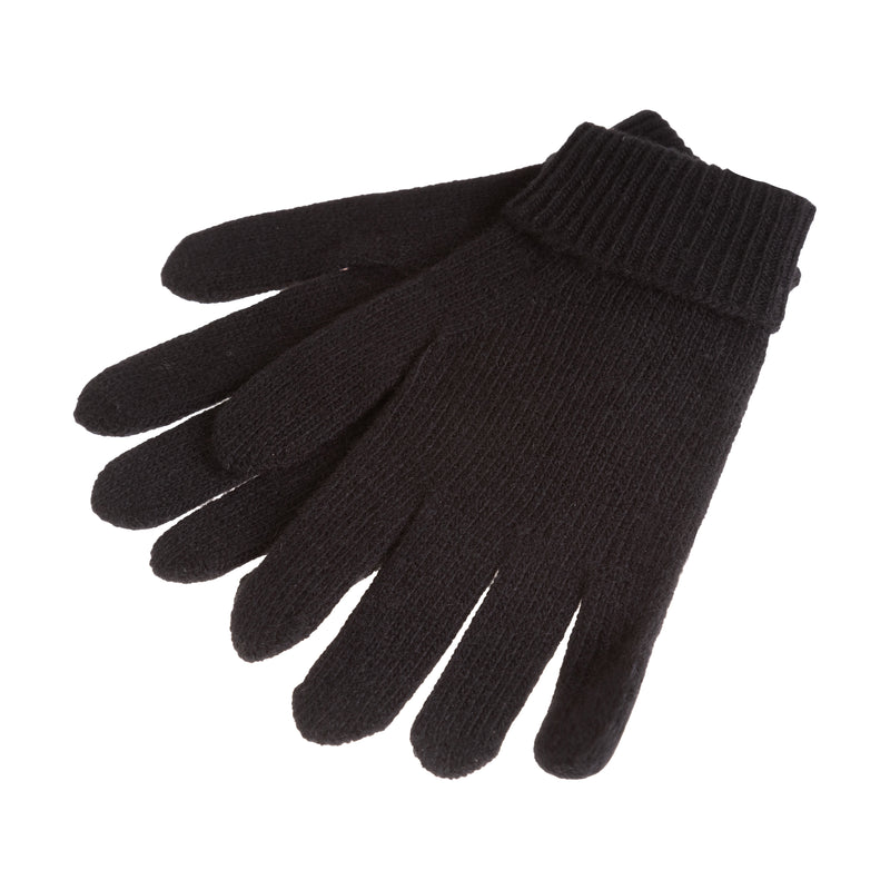 Gents Plain Lambswool Mix Glove Black