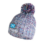 Scotland Sparkle Bobble Hat Saltire Logo