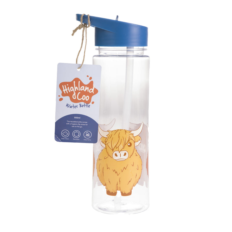 Plastic Water Bottle Highland Coo