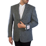 Harris Tweed Men's Wool Jacket - Barra Grey Herringbone