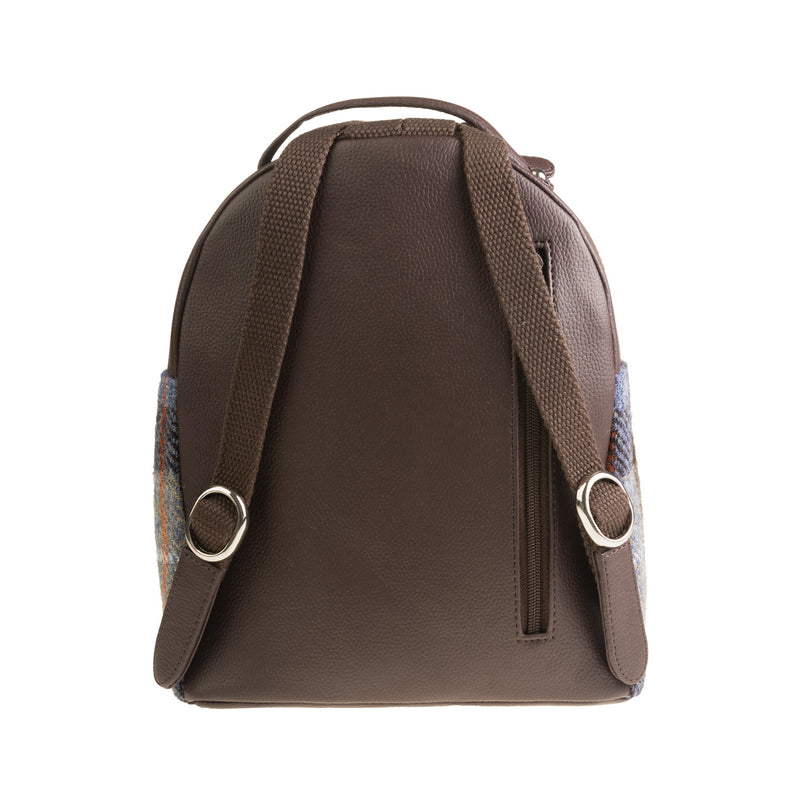 Baby Backpack Blue/Brown Check