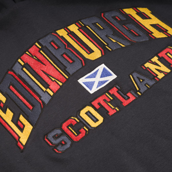 Colourful Edinburgh Letters Hoodie Navy