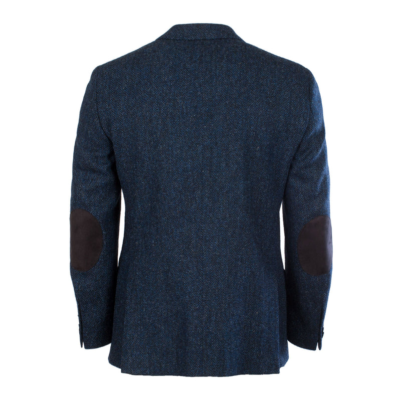 Harris Harris Tweed Jacket Gents Blue Herringbone