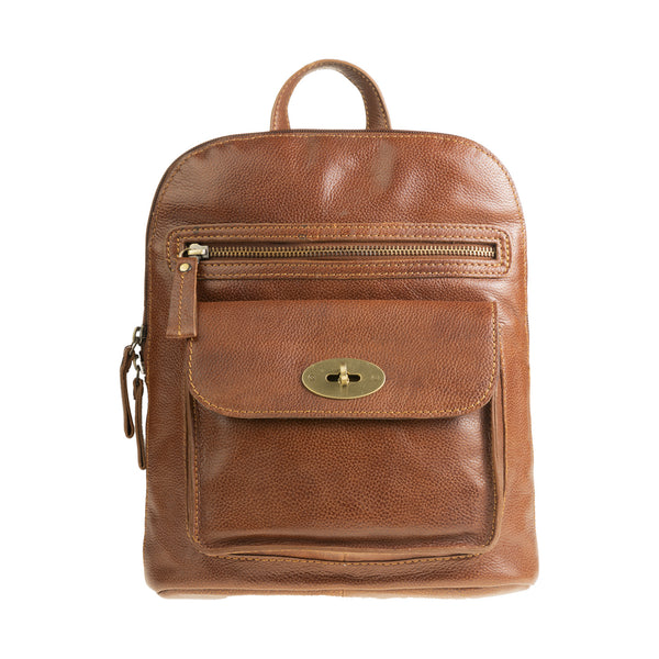 Leather Backpack Cognac