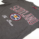 Scotland Applique Tee Charcoal/Maroon