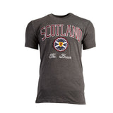 Scotland Applique Tee Charcoal/Maroon