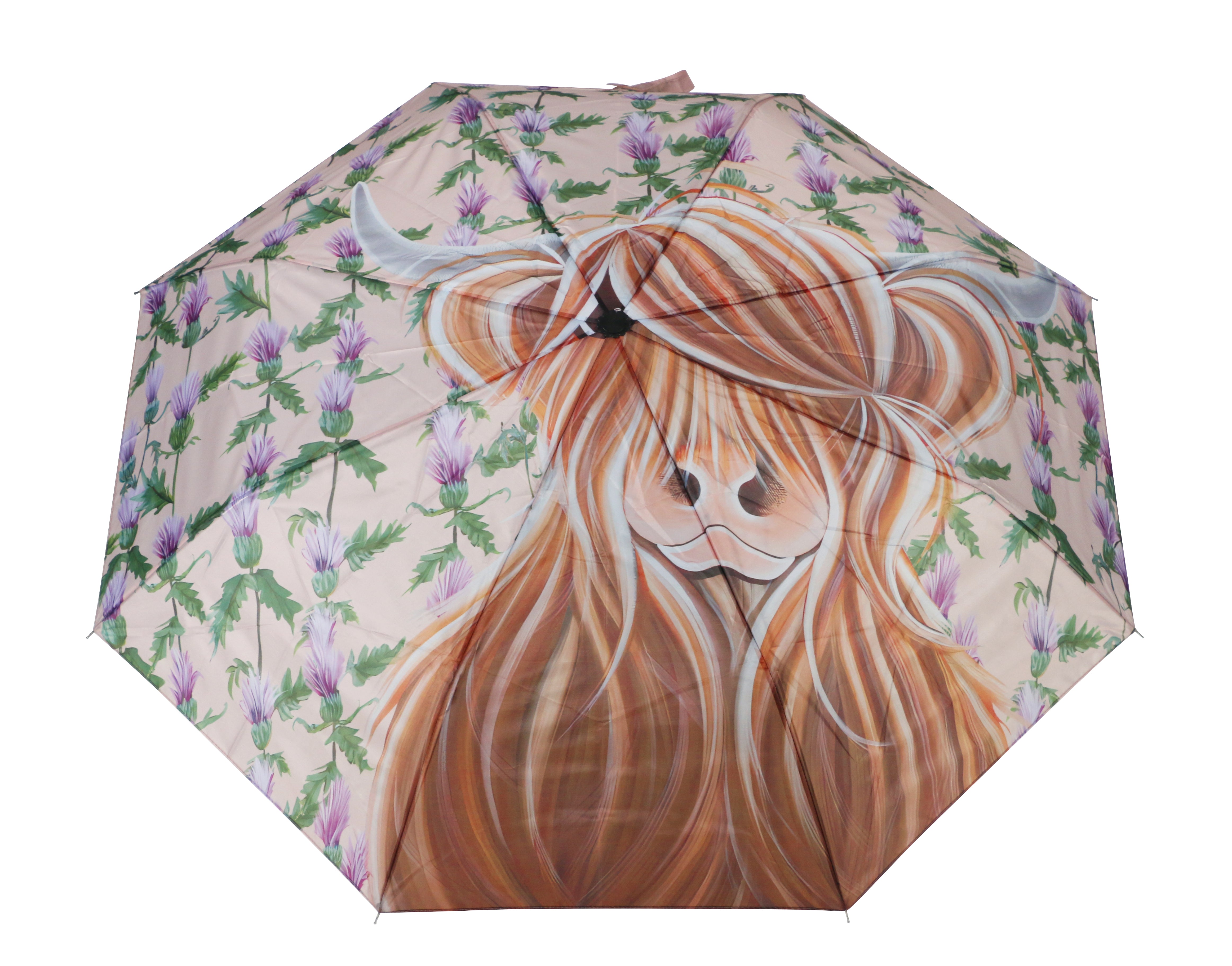 Miss Thistle Folding Umbrella