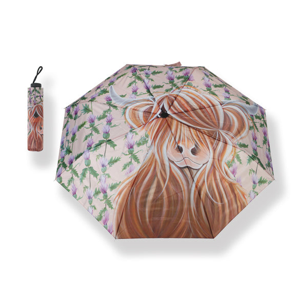 Miss Thistle Folding Umbrella