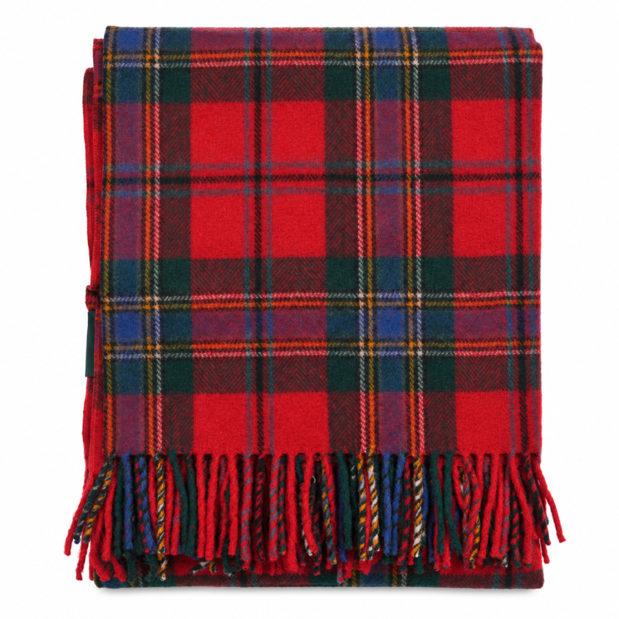 Scottish Tartan Wool-Blend Blanket Throw – Highland Comfort - MACLEAN