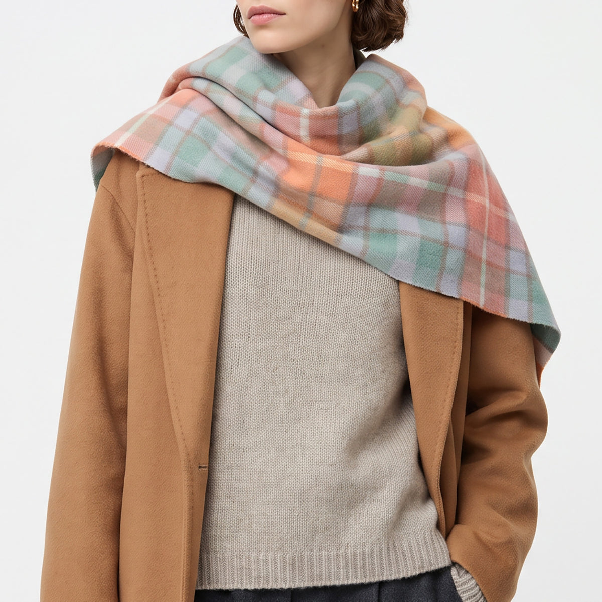 Heritage of Scotland 100% Lambswool Wide Scarf Soft Unisex Winter Wrap - Tartan & Check Designs - BUCHANAN ANTIQUE