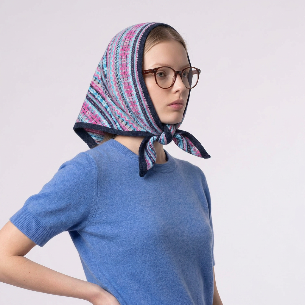 Women’s Lambswool Fair Isle Neck Scarf – Made in Scotland - COSMOS