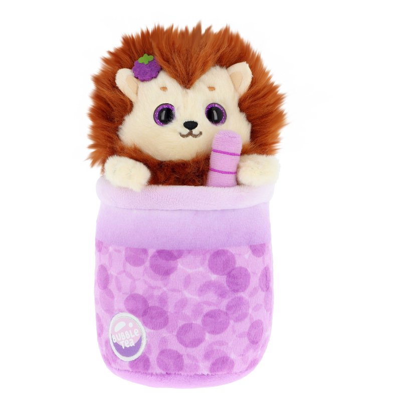 Keel Toys Café Cute Bubble Tea Soft Toys - Hedgehog