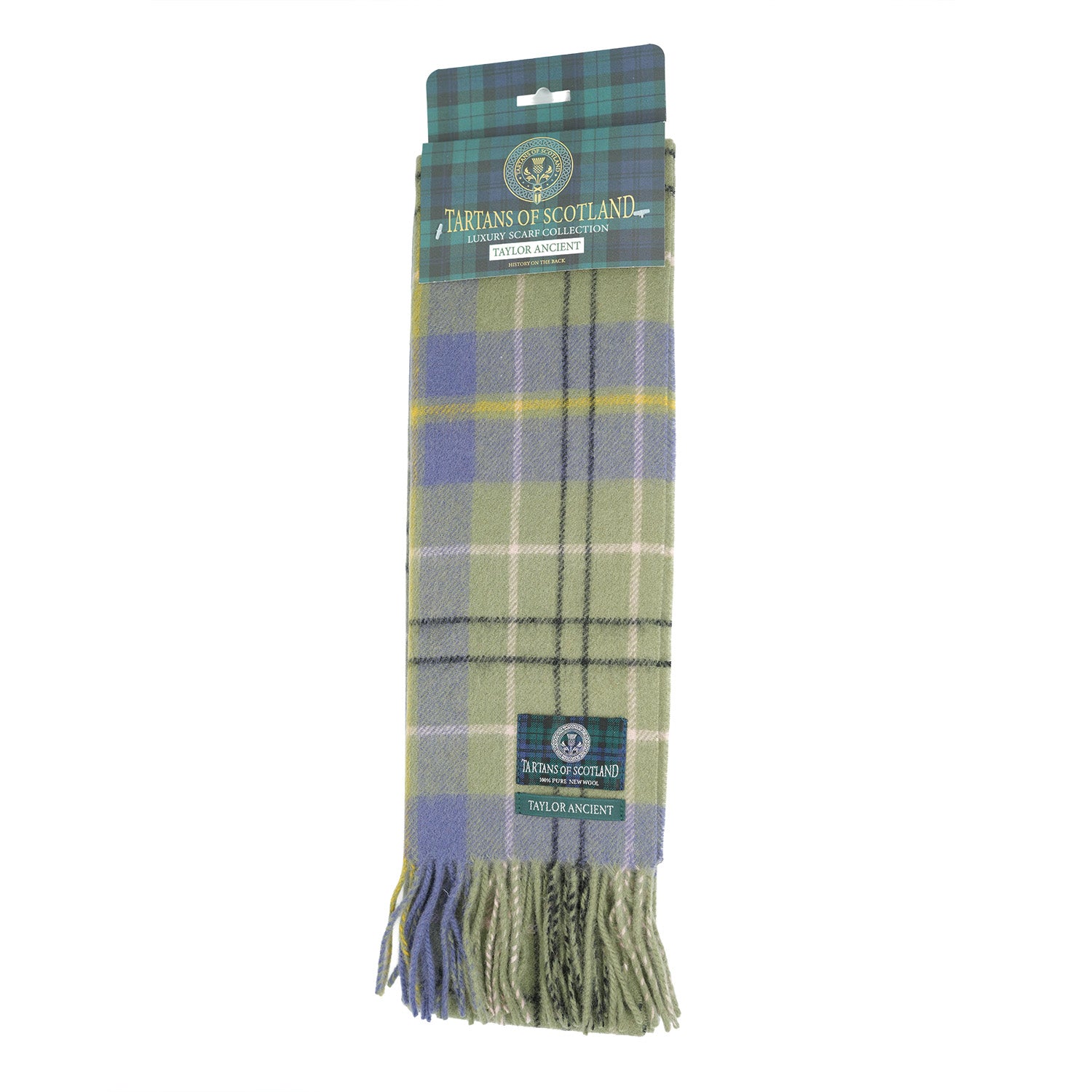 Tartan of Scotland 100% Pure New Wool Clan Scarf - Taylor