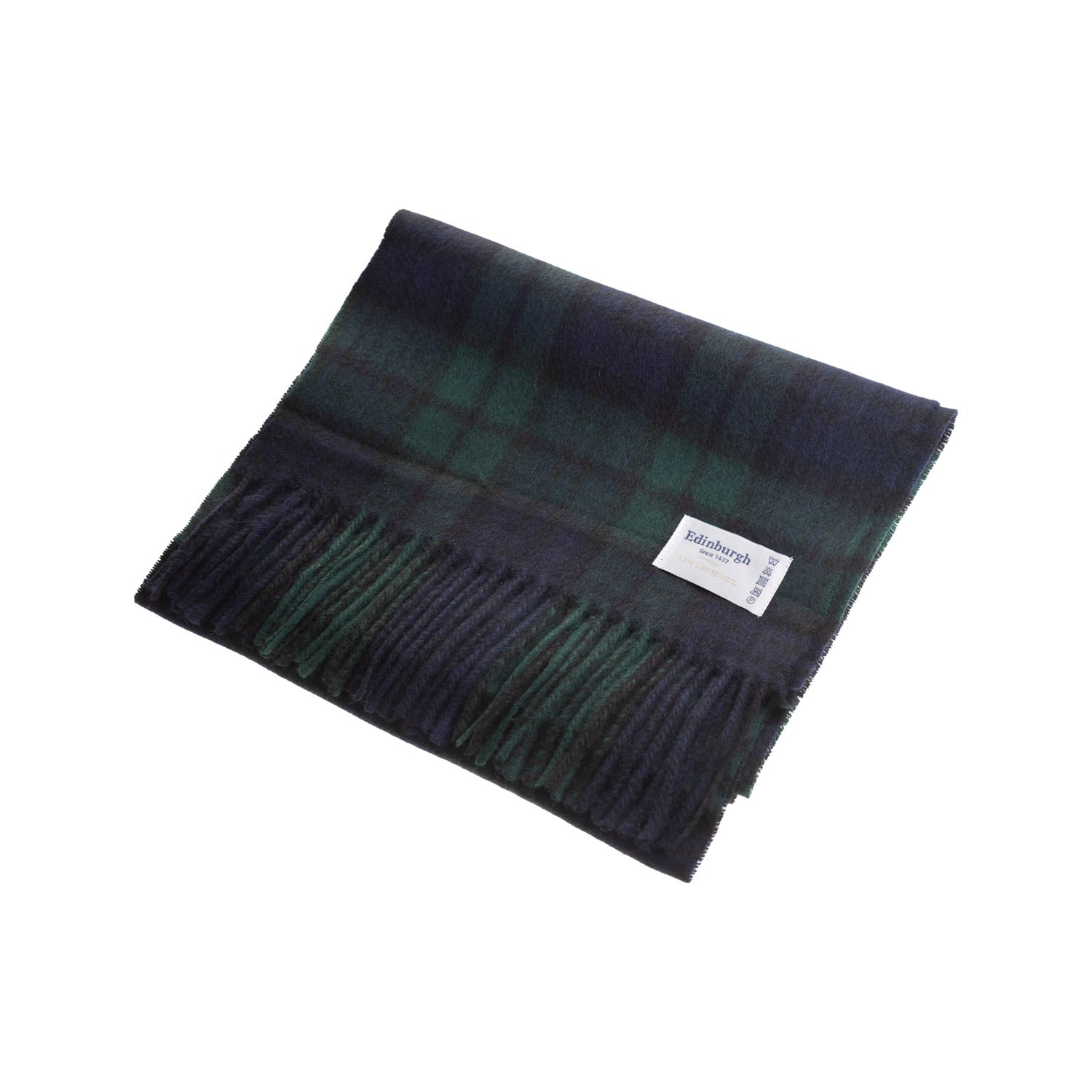 Edinburgh 100% Lambswool Scarf – Premium Soft Wool Wrap - BLACK WATCH