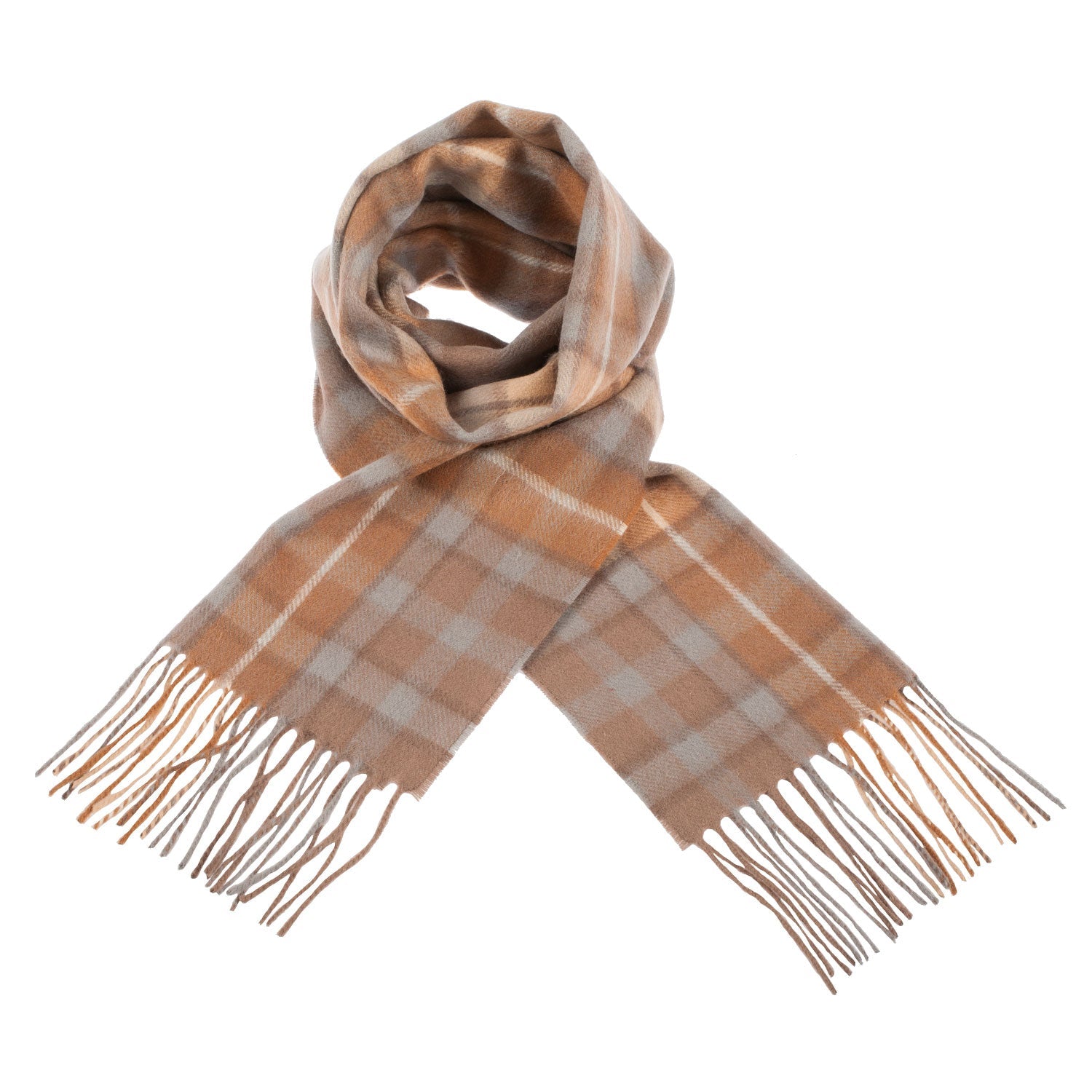 Edinburgh 100% Lambswool Scarf – Premium Soft Wool Wrap - BUCHANAN NATURAL