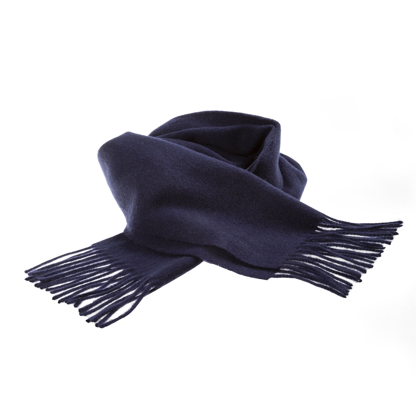 Edinburgh 100% Lambswool Scarf – Premium Soft Wool Wrap - NAVY