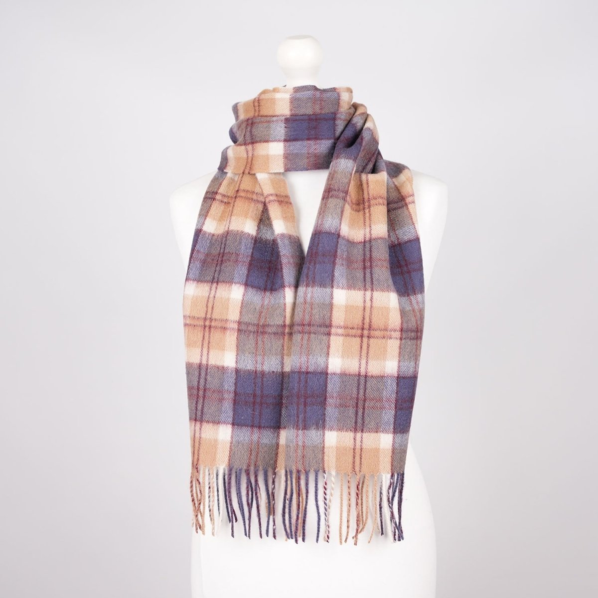 Edinburgh 100% Lambswool Scarf – Premium Soft Wool Wrap - BANNOCKBANE NAVY