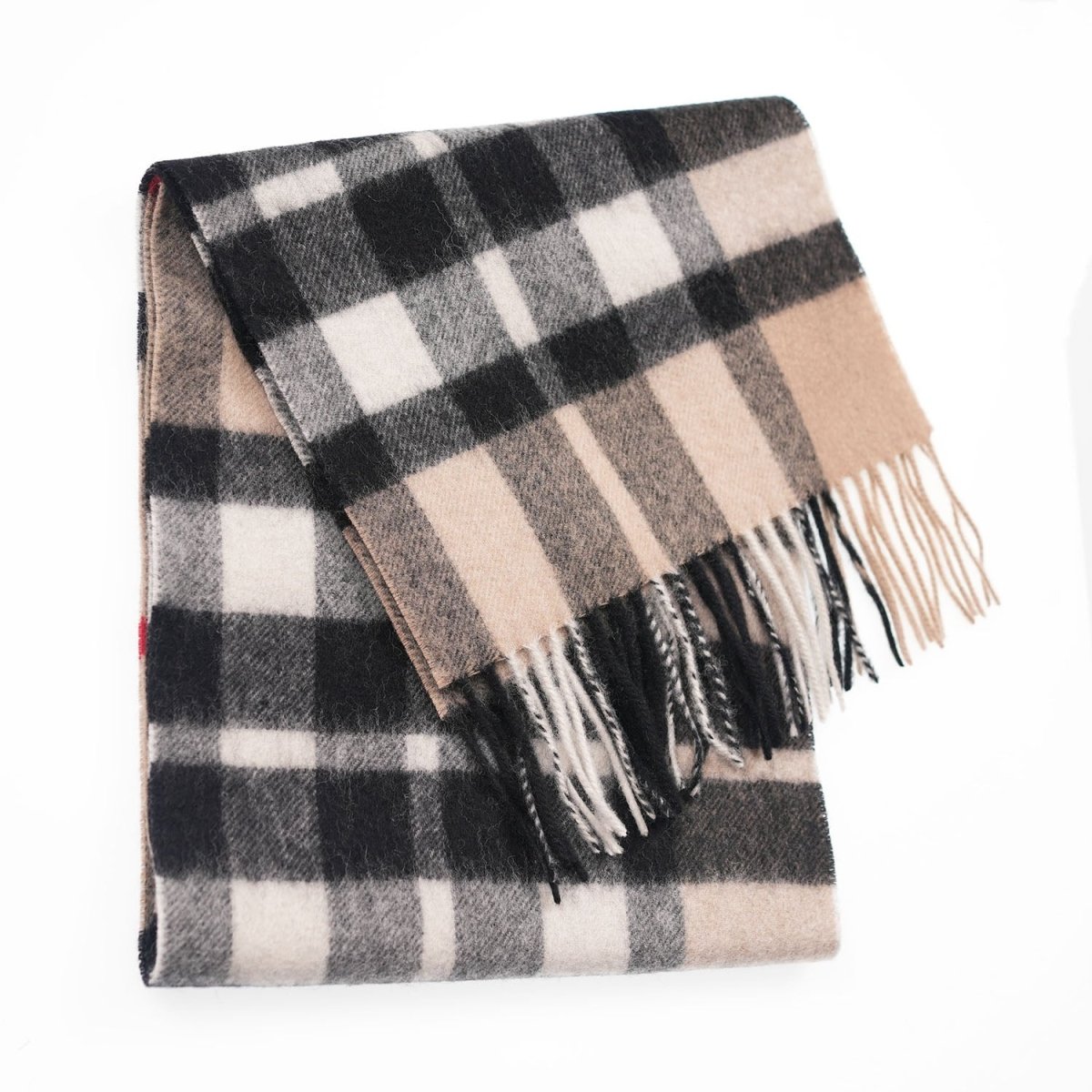 Edinburgh 100% Lambswool Scarf – Premium Soft Wool Wrap - EXPLODED SCOTTY THOMSON CAMEL