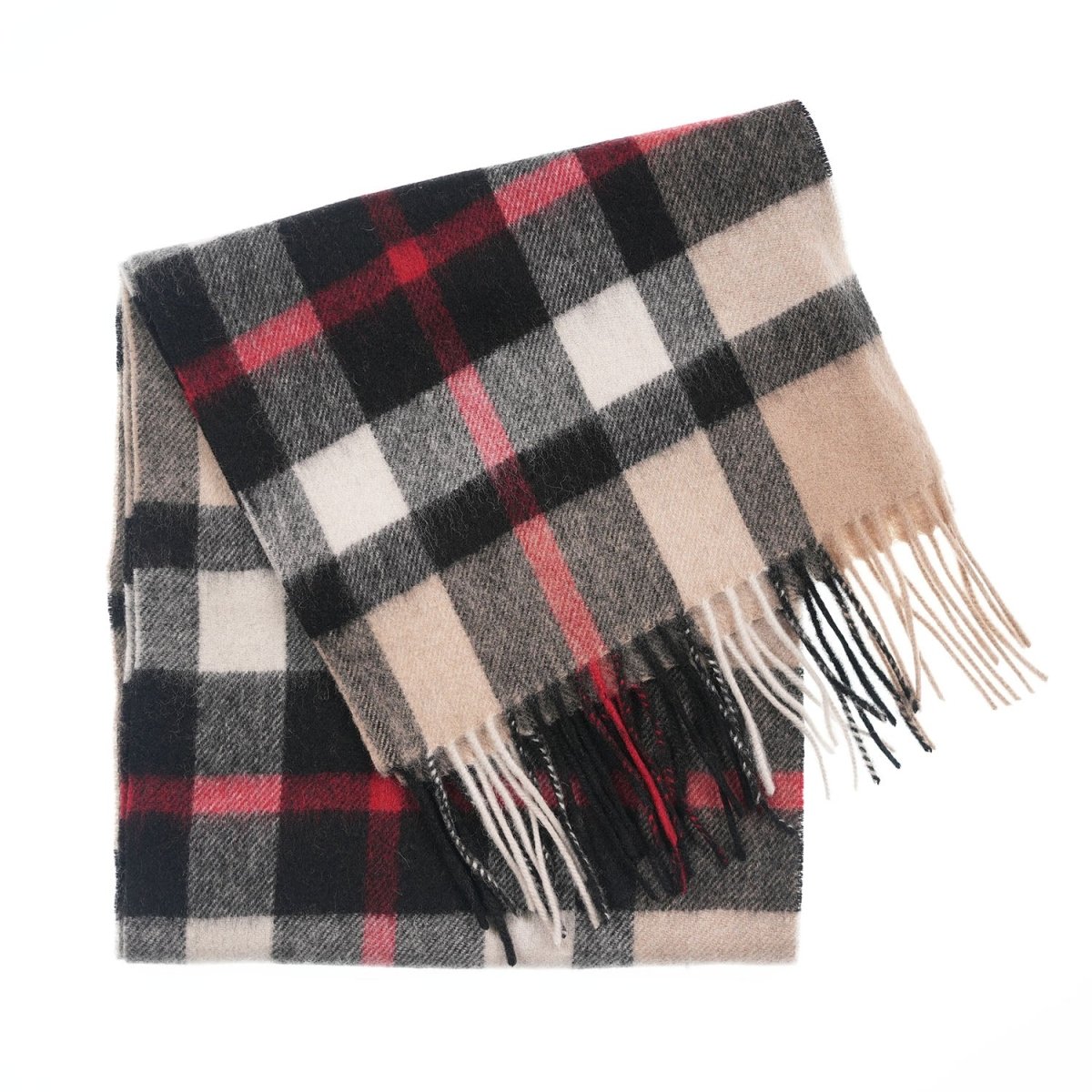 Edinburgh 100% Lambswool Scarf – Premium Soft Wool Wrap - EXPLODED THOMSON CAMEL
