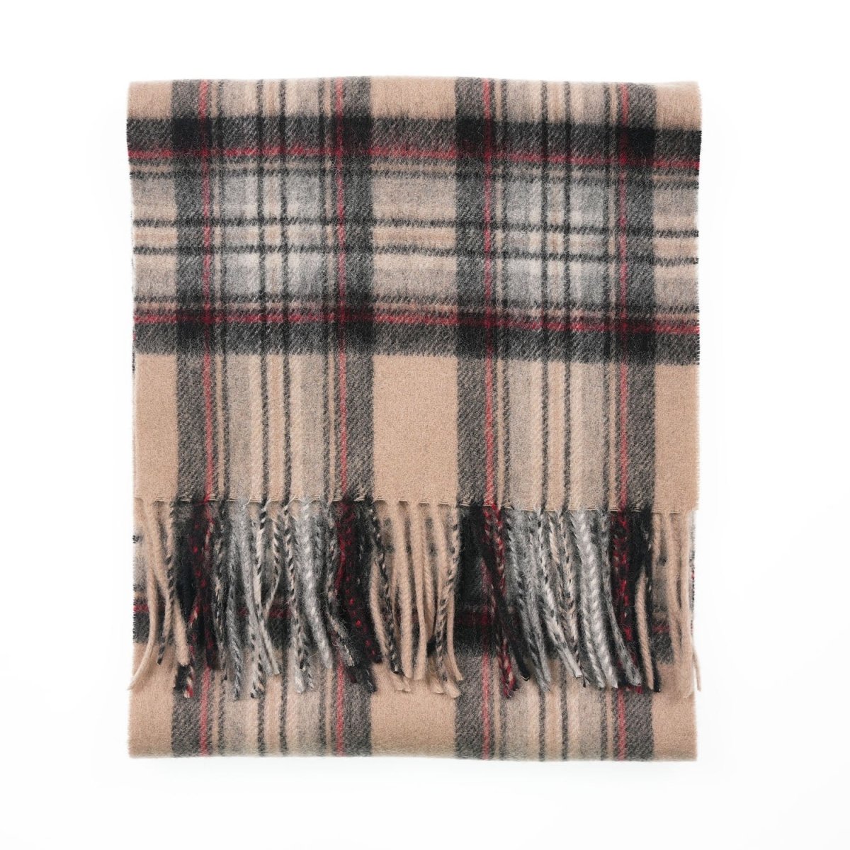 Edinburgh 100% Lambswool Scarf – Premium Soft Wool Wrap - STEWART CAMEL