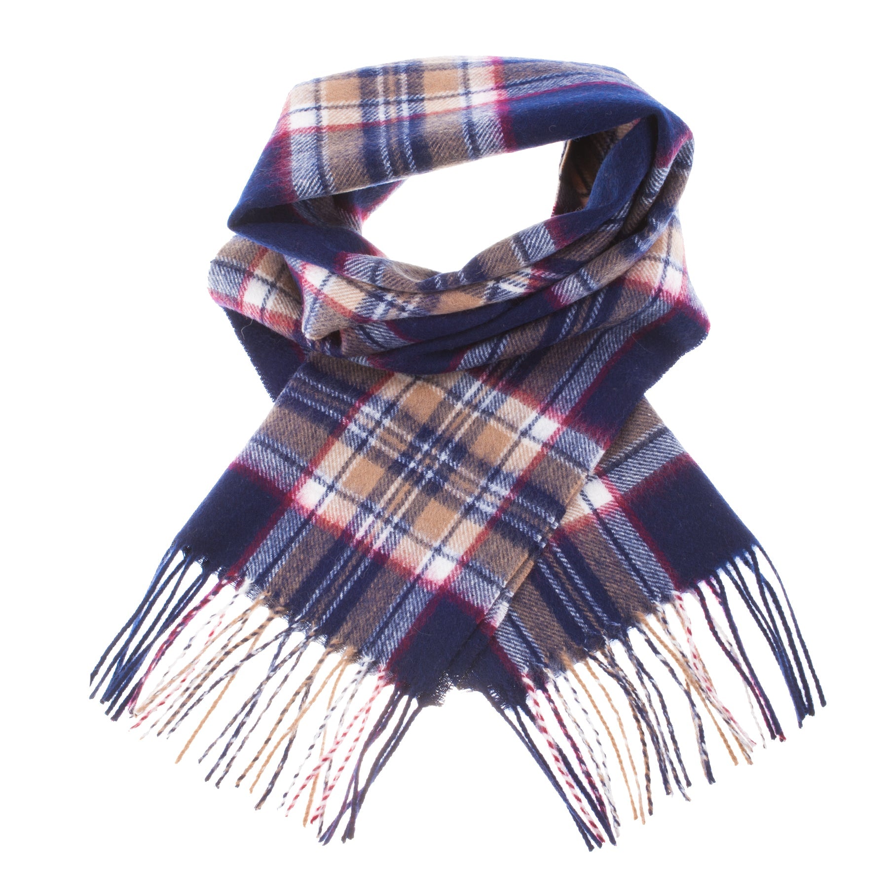 Edinburgh 100% Lambswool Scarf – Premium Soft Wool Wrap - STEWART NAVY