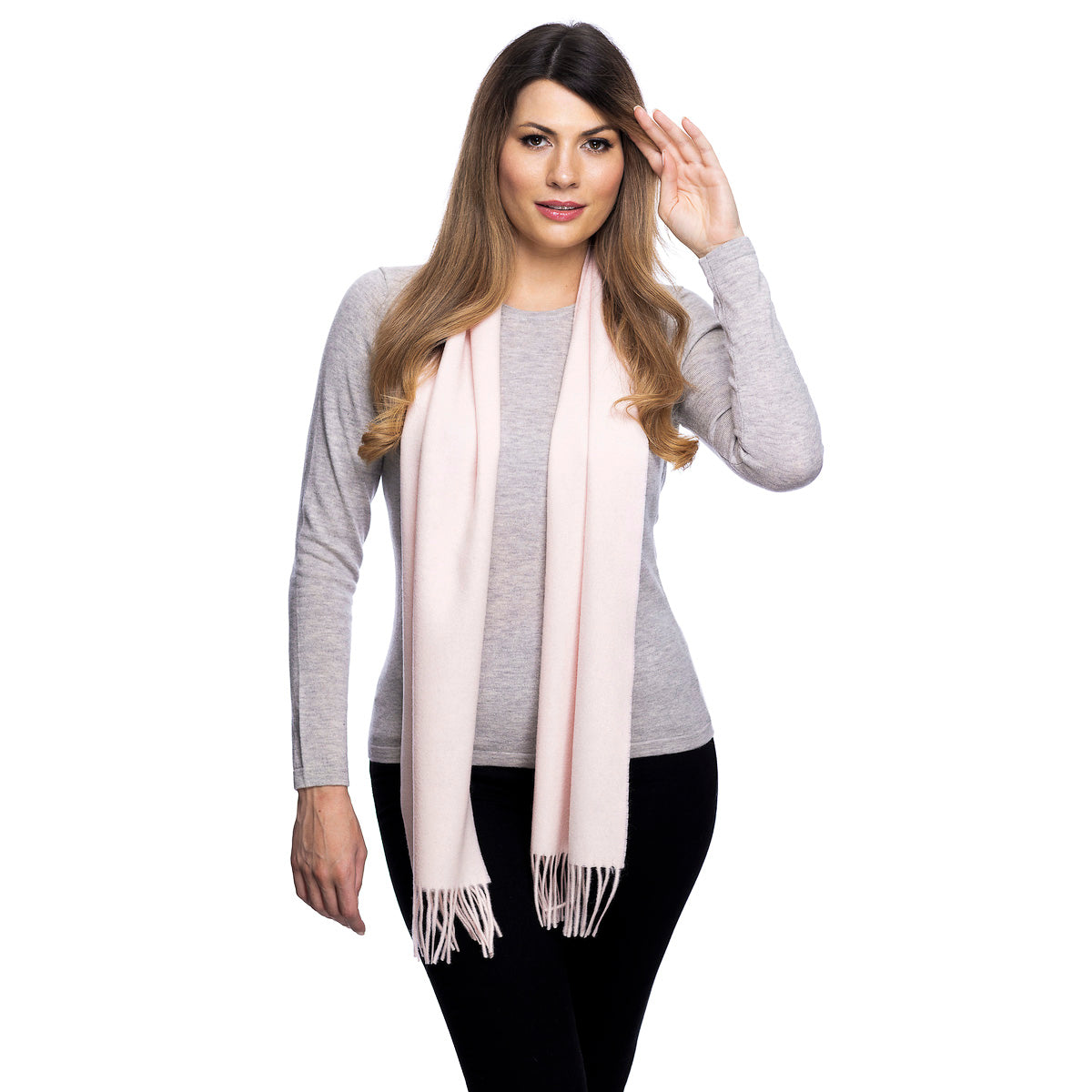 Edinburgh 100% Lambswool Scarf – Premium Soft Wool Wrap - LIGHT PINK