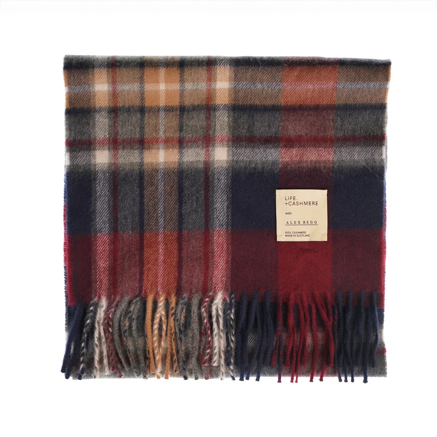 Balmoral 100% Cashmere Woven Scarf Tartans and Checks - Made in Scotla