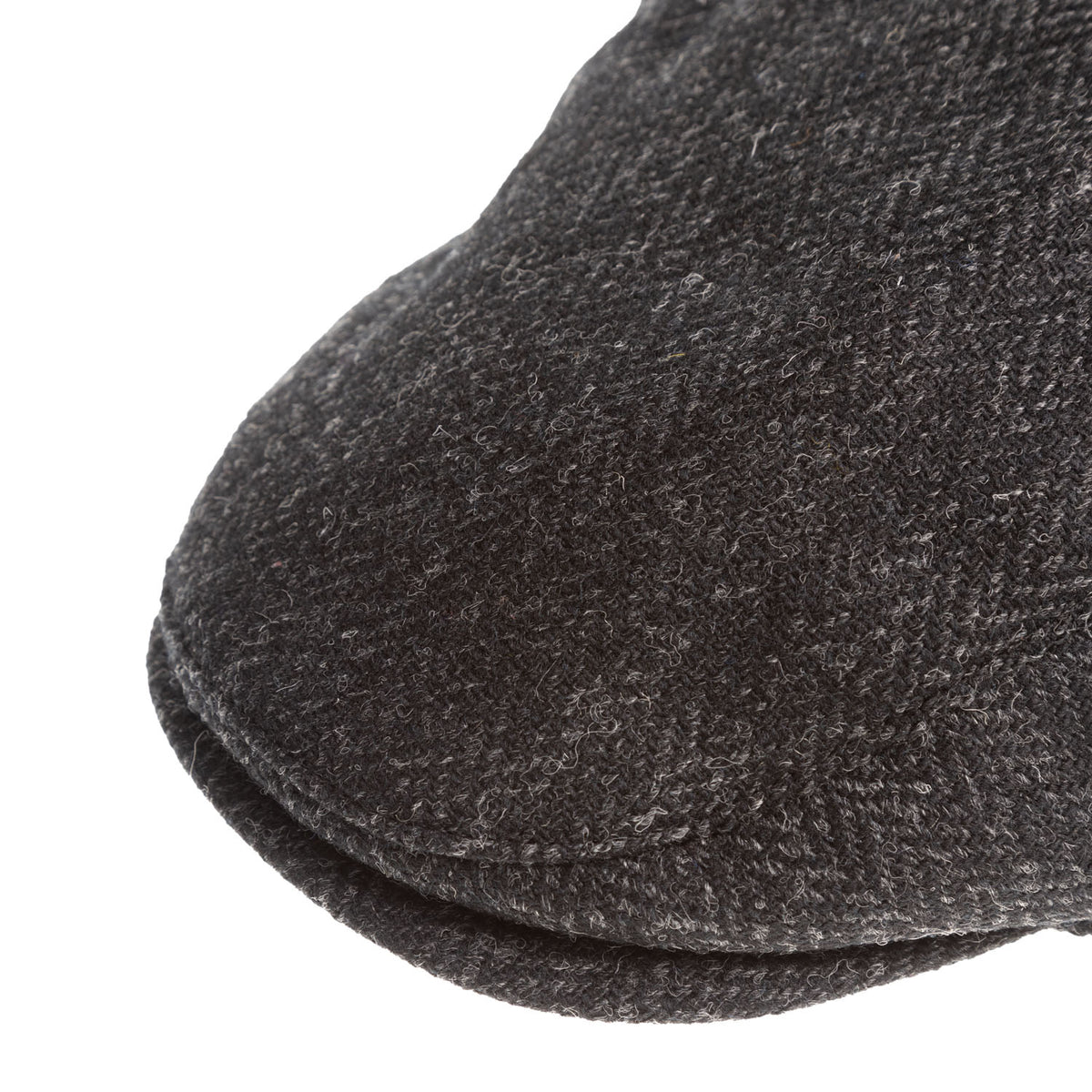 Heddle & Reed Harris Tweed® Flat Cap - Black Herringbone