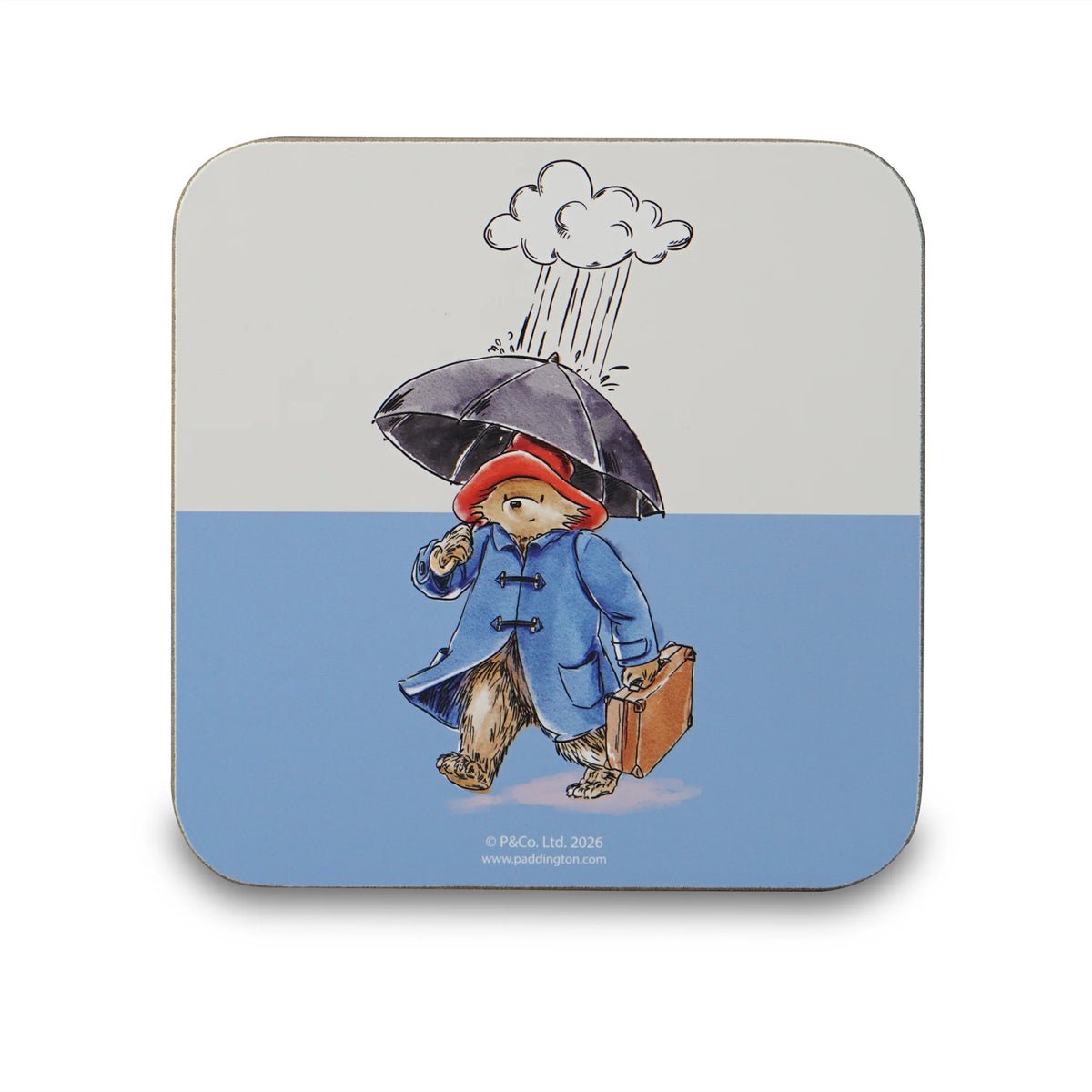 Paddington Bear Umbrella Cork-Backed Drinks Coaster