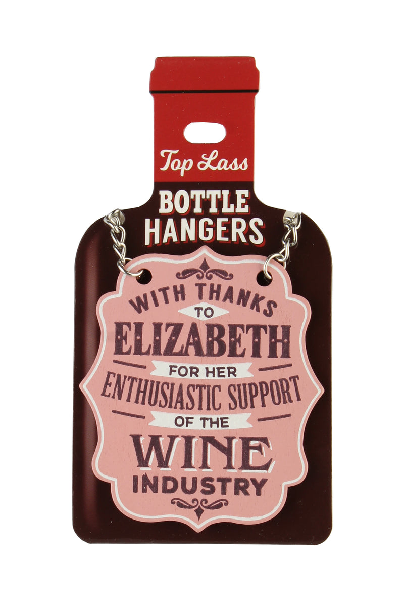 Top Lass Bottle Hangers Elizabeth