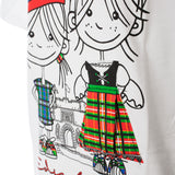 Appli. Traditional Dress Kids T-Shirt White