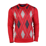 Argyle Ballantrae Jumper Crew Neck Red