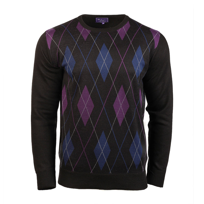 Argyle Ballantrae Jumper Crew Neck Black