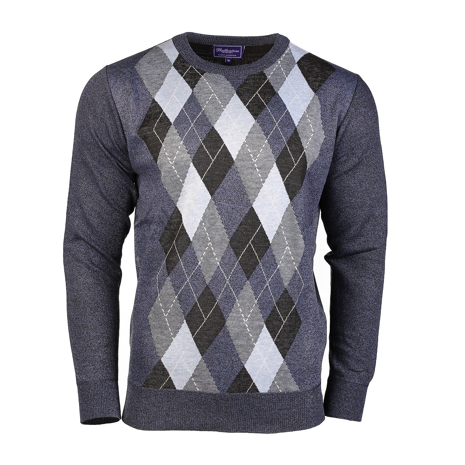 Argyle Ballantrae Jumper Crew Neck Navy Melange