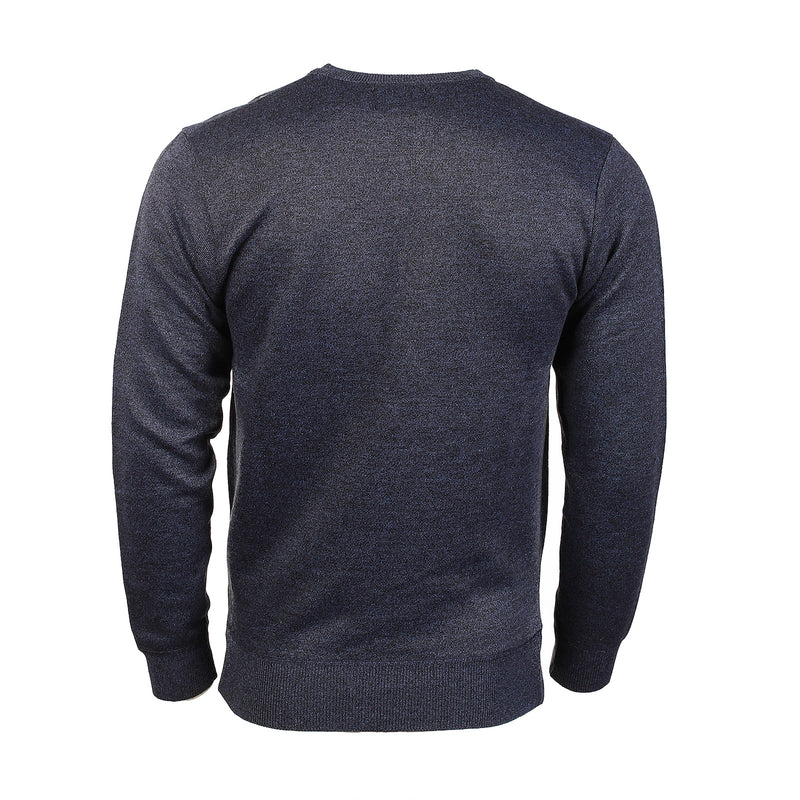 Argyle Ballantrae Jumper Crew Neck Blue Melange